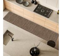 Comart - Alfombra para Cocina Nancy - Antideslizante - Lavable en Lavadora - Moderna Alfombra de Chenilla - Camino de Pasillo y Cocina - Suave y Resistente - Made in Italy - Marrón - 50 x 270 cm