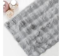 Comart - Alfombra Suave para salón, Zona de sofá - Dormitorio - 140 x 180 cm - Lavable a máquina - Antideslizante - Moderna - Peludo - Ultra Suave - Diseño a Cuadros 3D - Gris
