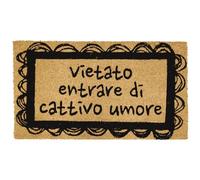 Comart, Felpudo Gag de Exterior, Fibra de Coco, Base de PVC Antideslizante, Rectangular, Frase DIS. 1, 40 x 70 cm