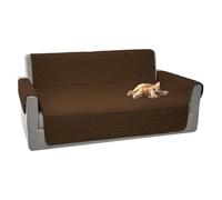 Comart, Majestic - Funda Universal para sofá o sillón con reposabrazos, Acolchada, Reversible, Lavable a máquina, Antideslizante, antiarañazos, para Mascotas, marrón, 3 plazas