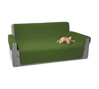Comart, Majestic - Funda Universal para sofá o sillón con reposabrazos, Acolchada, Reversible, Lavable a máquina, Antideslizante, antiarañazos, para Mascotas, Verde, sofá de 2 plazas