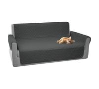 Comart, Majestic - Funda Universal para sofá o sillón con reposabrazos, Acolchada, Reversible, Lavable a máquina, Antideslizante, antiarañazos, para Mascotas, Gris, 3 plazas