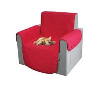 Comart, Majestic - Funda Universal para sofá y sillón con reposabrazos, Acolchada, Reversible, Lavable a máquina, Antideslizante, antiarañazos, para Mascotas, Color Rojo