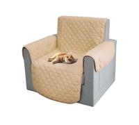 Comart, Majestic - Funda Universal para sofá y sillón con reposabrazos, Acolchada, Reversible, Lavable a máquina, Antideslizante, antiarañazos, para Mascotas, Beige, sillón de 1 Plaza