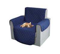 Comart, Majestic - Funda Universal para sofá y sillón con reposabrazos, Acolchada, Reversible, Lavable a máquina, Antideslizante, antiarañazos, para Mascotas, Color Azul, sillón de 1 Plaza