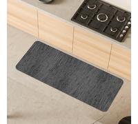 Comart, Nancy - Alfombra Antideslizante de Chenilla para Cocina, Pasillo y decoración, Borde Antideslizante, Suave, Resistente, Lavable a máquina, Fabricada en Italia, Color Gris, 50 x 130 cm