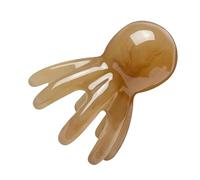 Comb de masaje portátil Eight-Prong, 2,95 x 2,36 pulgadas Reusable Scalp Relaxation Scratcher, Brown Adorable Facial Tool for Stress Relief and Circulation