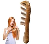 Comb Wooden para mujeres, hecho a mano, desenredante de pelo de sándalo, peine ergonómico para el cabello, comb de pelo rizado, peine de pelo natural, desenredador de pelo, masajeador de pelusa para