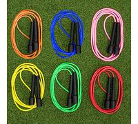 Comba Cuerda para Saltar de Plástico [Pack de 6] │ Ejercicio Fitness y Accesorios para Colegios y Niños