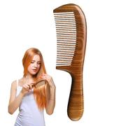 Comba de pelo Wooden, Curly Hair Comb, Scalp Massager Combs, Handmade Hair Combs with Ergonomic Design for Travel and Daily Detangling of Thick, Curly or Long Hairs (1 Pieza)