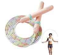 Comba de saltar - Cuerda de saltar con cuentas | Cuerda de saltar con articulación de bambú ajustable y sin enredos, adecuada para entrenamiento de fitness para niños, adultos y niñas