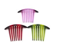 COMBA LATERAL 3 UNIDS COMB COMB COLER DE COMBA DE CABELLO FRANCÉS (mármol) Mezcla de dos tonos 7 DIENTES DELUXE.