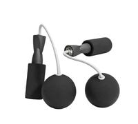 Comba para Saltar Cross Training Deportes Interiores Y Al Aire Libre Que Saltan Inalámbricos De La Bola Del Peso Salta Sin Cuerda Entrenamiento Aptitud Interior Deporte(Black)