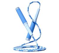 Comba para Saltar Cross Training Equipo Deportivo Colorido Ajustable Del Ejercicio De La Aptitud Cuerda Que Salta Las Cuentas Suaves Bambú Deporte(Blue)