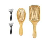 Combatado De Aire De 2 Piezas Y Cepillo De Limpieza De 2 Pieza, Peine De Masaje, Peine De Mango De Madera, Peine Duradero, Herramienta Para El Salón, Peine De Cuidado Del Cabello.