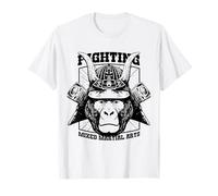 Combate de Artes Marciales Mixtas MMA Samurai Gorila Lucha Camiseta