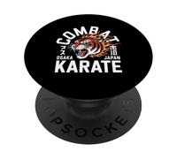 Combate Karate Fierce Tiger Osaka Japón PopSockets PopGrip Adhesivo
