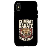 Combate Karate Japan Tiger Spirit Carcasa para iPhone X/XS