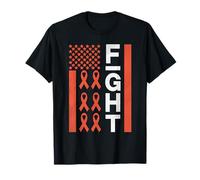 Combate la conciencia del cáncer endometrial con diseño de bandera estadounidense Camiseta