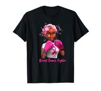 Combatiente contra el cáncer de Mama Reina guerrera del cáncer de Mama Melanina Camiseta
