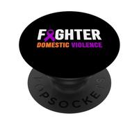 Combatiente contra la Violencia Doméstica - Concienciación sobre la Violencia Doméstica PopSockets PopGrip Adhesivo