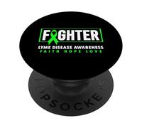 Combatiente de la Enfermedad de Lyme - Cinta Verde Concientización sobre la Enfermedad de Lyme PopSockets PopGrip Adhesivo