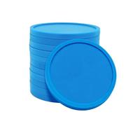 CombiCraft 100 Fichas de plástico Color Azul - 29 mm de diámetro -Idelales para Juegos de Mesa y Ejercicios de aritmética