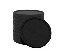 CombiCraft 100 Fichas de plástico Color Negro - 29 mm de diámetro -Idelales para Juegos de Mesa y Ejercicios de aritmética