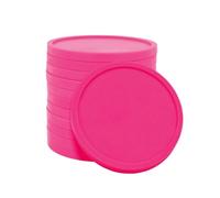 CombiCraft 100 Fichas de plástico Color Rosa - 29 mm de diámetro -Idelales para Juegos de Mesa y Ejercicios de aritmética