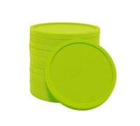 CombiCraft 100 Fichas de plástico Color Verde Lima - 29 mm de diámetro -Idelales para Juegos de Mesa y Ejercicios de aritmética