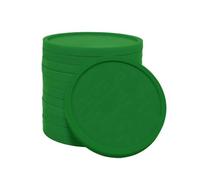 CombiCraft 100 Fichas de plástico Color Verde Oscuro - 29 mm de diámetro -Idelales para Juegos de Mesa y Ejercicios de aritmética