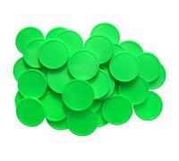 CombiCraft 1000 Fichas de plástico Color Verde neón - 29 mm de diámetro -Idelales para Juegos de Mesa y Ejercicios de aritmética
