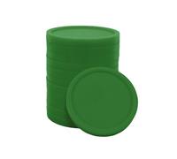 CombiCraft 1000 Fichas de plástico para Carrito de la Compra con el tamaño de una Moneda de 1€ - Verde - Uso General para Juegos, Actividades de conteo y Otros.