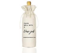 Combina bien con una bolsa de vino nueva, bolsa de vino de trabajo, regalo para ella, regalo para él, felicitaciones por el nuevo trabajo, regalo de trabajo