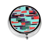 Combinación a rayas, un pequeño botiquín de tres compartimentos que se puede colocar en tu bolsillo o bolso y puede almacenar vitaminas.