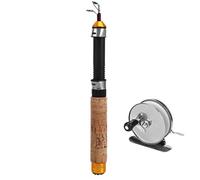 Combinación de caña de pescar y carrete de hielo - Equipo de pesca pequeño ultraligero | Hilador ligero para panfish, herramienta portátil de captura de agua abierta y accesorios para lagos, embalses