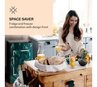 Klarstein Nevera Pequeña Portátil con Congelador, Mini Frigorifico 79 l, Mini Nevera Habitación, Oficina, Frigorificos Pequeños de Bajo Consumo, Neveras Pequeñas Silenciosas, Minibar con 2 Estantes