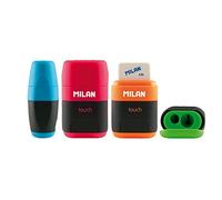MILAN COMBINACION DE Goma Y SACAPUNTAS Compact Touch DÚO Colores Surtidos