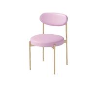 Combinación de mesa y silla de sofá, banco tapizado de asentamiento, sofá de acento de asiento de amor de cuero falso, para comedor de cocina sala de estar Western Restaurant Cafe Pink-74 * 45 * 54cm