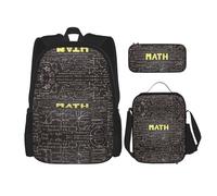 Combinación de mochila escolar - Juego de mochila escolar de moda y ligera para niñas, juego de mochila escolar con caballos, Matemáticas Escolares, Talla única