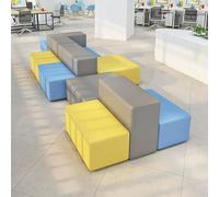Combinación de sofá simple y moderna, asientos modulares for recepción de hotel, edificio de oficinas, área de descanso de empresa y sala de oficina, muebles de decoración prácticos y elegantes(E)