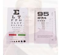 Combinación de tabla ocular y regla PD para pruebas de visión, perfecta para uso doméstico y profesional, hecha de PVC (GJC145-2 piezas)