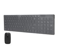 Combinación de Teclado y Ratón Inalámbricos, Señal Estable de Alta Sensibilidad, Suspensión Inteligente para iOS, y (Black)