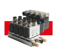 Combinación de válvulas solenoides a prueba de explosiones DC24V, 2 posiciones, 5 vías, válvula solenoide neumática, grupo de válvulas de colector AC220 110V(Dc24v 8 in 8 Out)