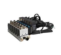 Combinación de válvulas solenoides a prueba de explosiones DC24V, 2 posiciones, 5 vías, válvula solenoide neumática, grupo de válvulas de colector AC220 110V(Ac220v 10 in 10 Out)