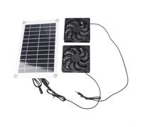 Combinación de ventilador de panel solar de 8 W con ventiladores de escape dobles de 12 V para ventilación en entornos rurales y urbanos