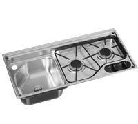 Combinación encimera/fregadero dometic cvc1700