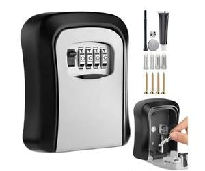 Combinacion - Llave Segura, Pared Montada, Codigo 4 Digitos | Fuerte con Clave For Interior, Exterior, Garaje, Jardin, Tienda, Construccion, Puerta, Apartamento, Casa, Oficina, Accesible