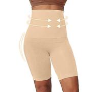 Combinación Mujer Fajas Colombianas Moldeadoras Faja Super Reductora Bragas Gluteos Mujer Pantalones Moldeadores De Cintura Alta para Interior Bandas Antirozaduras Muslos Beige XXXL