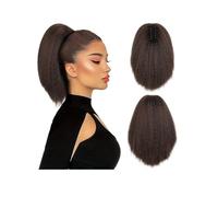 Combinación perfecta Cola de caballo afro con clip, trenzas africanas sintéticas, estilo africano natural, postizo largo y esponjoso Look deslumbrante(P1B/30,12inches)